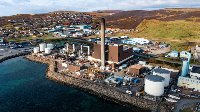 Image of Lerwick Power Station and surrounding area