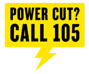 power cut? 105 logo