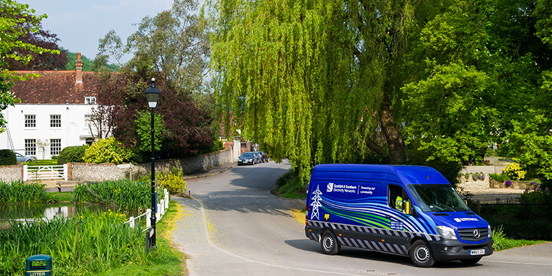 SSEN van driving through village 